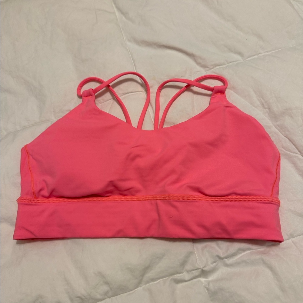 Lululemon Pink Strappy Sports Bra